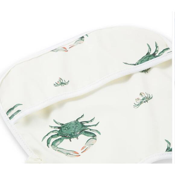 MILKBARN Coastal Crab Ruffle Pocket Bib NWT - Picture 3 of 6
